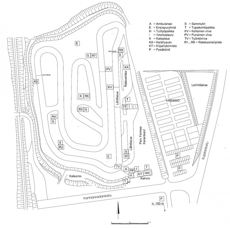 Racepark - Kartta